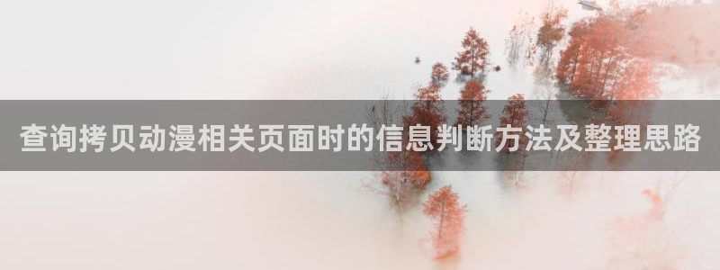 韩漫在线阅读网站：查询拷贝动漫相关页面时的信息判断方法及整理思路配图